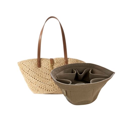 basket bag organizer for ysl small raffia tote bag